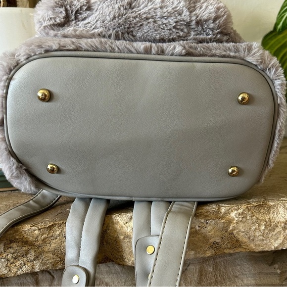 3 AM FOREVER Fluffy Bunny Backpack Purse - Picture 3 of 14